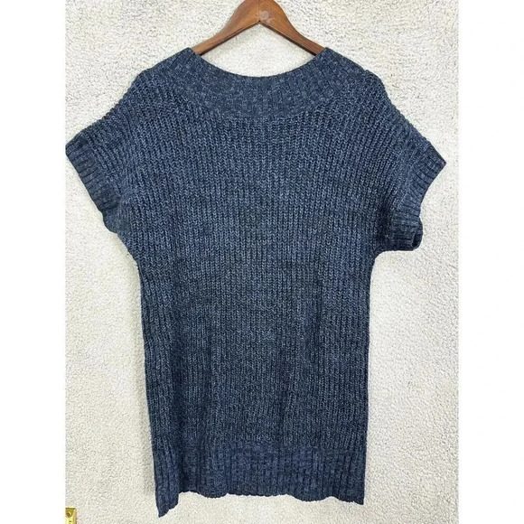st. johns bay sweater dress womens large blue short sleeve v neck‎ pullover knit - Picture 6 of 6
